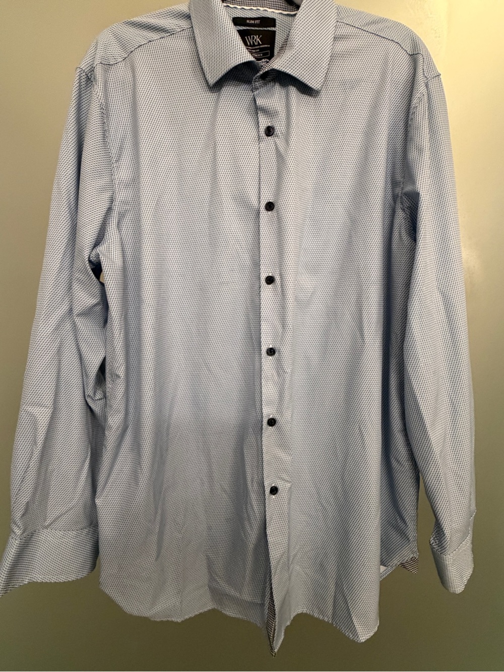 Men’s Light Blue Patterned Dress Shirt